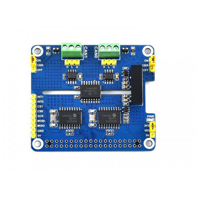 An Waveshare 2-Channel Isolated CAN Expansion HAT for Raspberry Pi, Dual Chips Solution