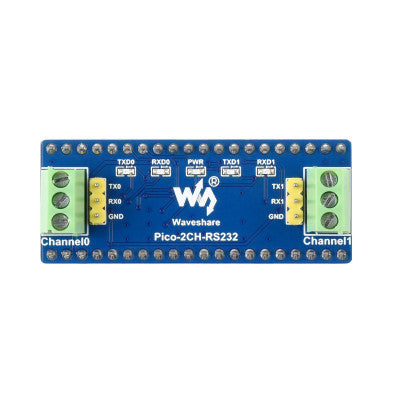 An Waveshare 2-Channel UART To RS232 Module for Raspberry Pi Pico, SP3232EEN Transceiver