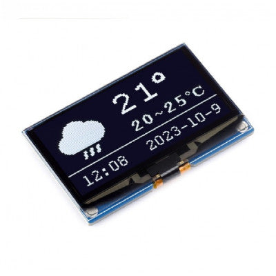 An Waveshare 2.42inch OLED Display Module, 12864 Resolution, SPI / I2C Communication