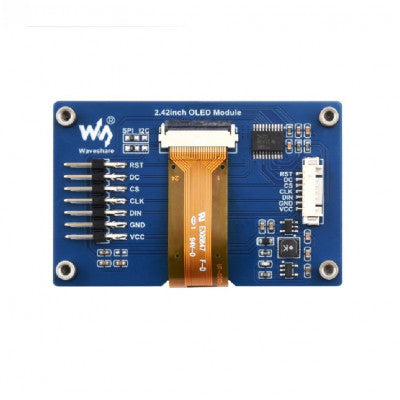 An Waveshare 2.42inch OLED Display Module, 12864 Resolution, SPI / I2C Communication