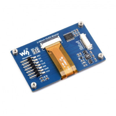 An Waveshare 2.42inch OLED Display Module(C), 12864 Resolution, SPI / I2C Communication Yellow Display