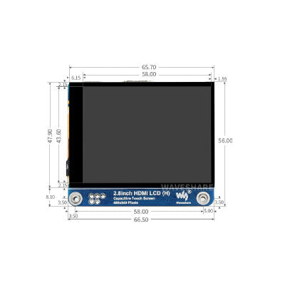An Waveshare 2.8inch HDMI IPS LCD Display