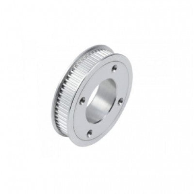 An Waveshare 2GT 60 Teeth Aluminum Timing Pulley, 19mm Center Bore Diameter, with 4 Flat Holes