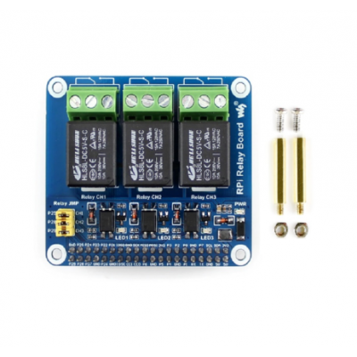 An Waveshare 3 Channel Relay HAT Smart Home for Raspberry Pi 3