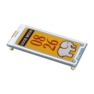 An Waveshare 3inch E-Paper Display Module (G), 400x168, Red/Yellow/Black/White