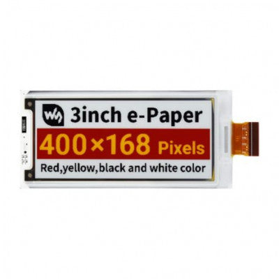 An Waveshare 3inch e-Paper (G) raw display, 400x168, SPI Interface