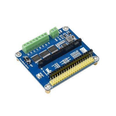 An Waveshare 4 DC Motor Driver HAT for Raspberry Pi Pico