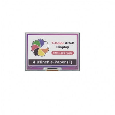 An Waveshare 4.01inch 640x400 Pixels ACeP 7-Color E-Paper E-Ink Display HAT for Raspberry Pi