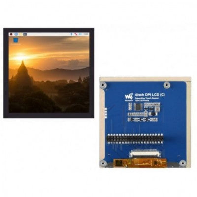An Waveshare 10.16 CM (4 inch) 720×720 Square Capacitive Touch Screen LCD (C) for Raspberry Pi