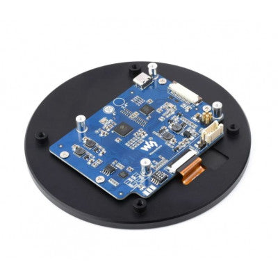 An Waveshare 4inch DSI Round Touch Display, 720 × 720, IPS, 10-Point Touch