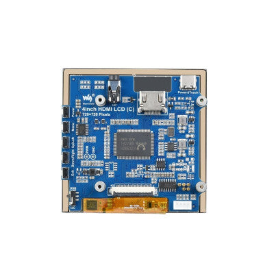 An Waveshare 4inch HDMI Capacitive Touch IPS LCD Display (C), 720x720, Fully Laminated Screen