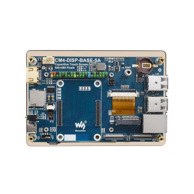An Waveshare 5? Touch Screen Expansion for Raspberry Pi CM4 PoE Header Gigabit Ethernet 4K Output
