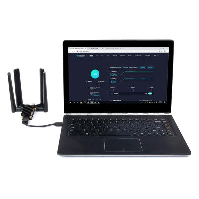 An Waveshare 5G DONGLE Module, Quad Antennas, USB3.1 port M.2 Key B Interface