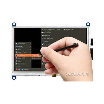An Waveshare 5inch Resistive Touch Screen LCD (B), 800x480, HDMI, Low Power Consumption