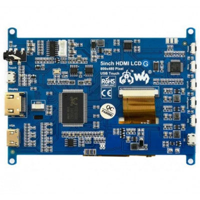 An Waveshare 5inch Resistive Touch Screen LCD (G), 800x480, HDMI, Various Systems Support