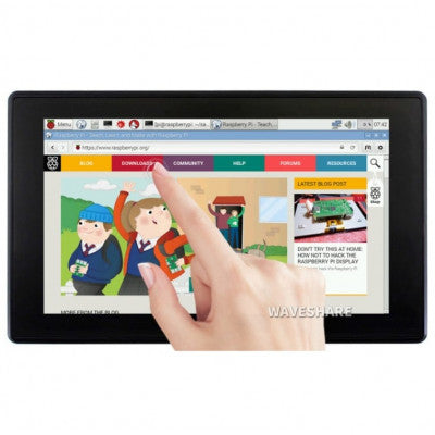 An Waveshare 7 Inch Capacitive HDMI LCD Display (H) with Case 1024x600