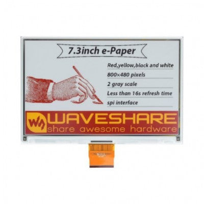 An Waveshare 7.3inch e-Paper (G) raw display 800480 SPI Interface