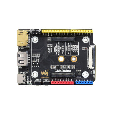 An Waveshare Arduino Compatible Base Board For Raspberry Pi Compute Module 4, HDMI, USB, M.2 Slot