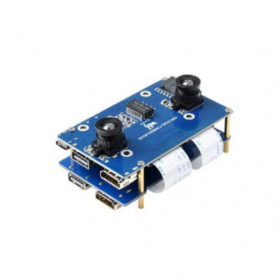 An Waveshare Binocular Camera Base Board Designed for Raspberry Pi Compute Module 4, Interface Expander included