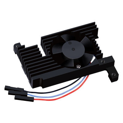 An Waveshare Dedicated All-In-One Aluminum Alloy Cooling Fan For Raspberry Pi 4B, PWM Speed Adjustment, Better Cooling
