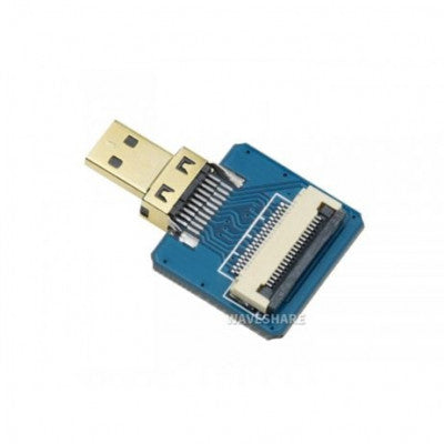An Waveshare DIY HDMI Cable: Straight Micro HDMI Plug Adapter