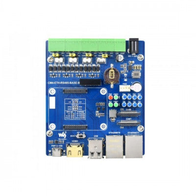 An Waveshare Dual ETH Quad RS485 Base Board (B) for Raspberry Pi Compute Module 4