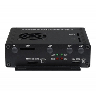 An Waveshare Dual Gigabit Ethernet 5G/4G Mini-Computer Based on Raspberry Pi Compute Module 4 (NOT Included), Metal Case, with Cooling Fan (No Power Adapter)
