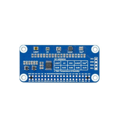 An Waveshare Environment Sensor HAT for Raspberry Pi, I2C Bus