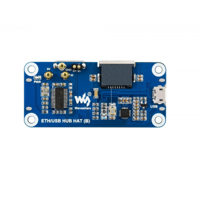 An Waveshare Ethernet / USB HUB HAT (B) for Raspberry Pi Series, 1x RJ45, 3x USB 2.0
