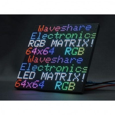 An Waveshare Flexible RGB full-color LED matrix panel, adjustable brightness and bendable PCB