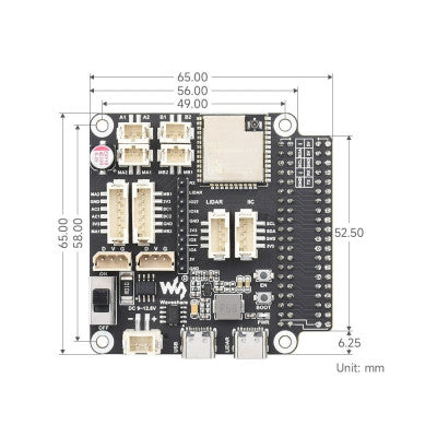 An Waveshare General Driver board for Robots, Based on ESP32