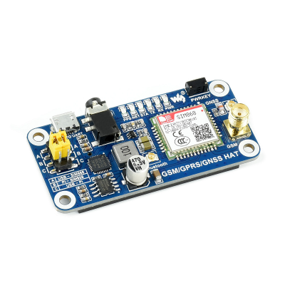 An Waveshare GSM/GPRS/GNSS/Bluetooth HAT for Raspberry Pi