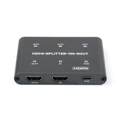 An Waveshare HDMI 4k Splitter, 1 In 4 Out, Share One HDMI source
