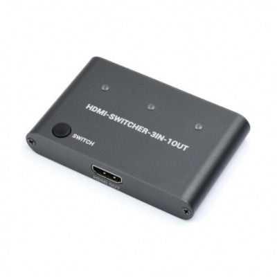 An Waveshare HDMI 4K Switcher, 3 In 1 Out, One-Click Switch