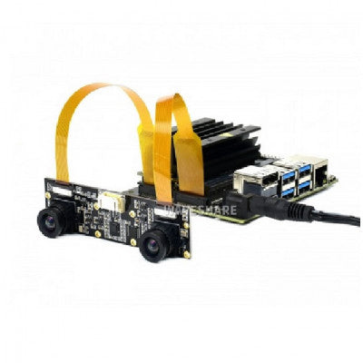 An Waveshare IMX219-83 Stereo Camera, 8MP Binocular Camera Module, Depth Vision