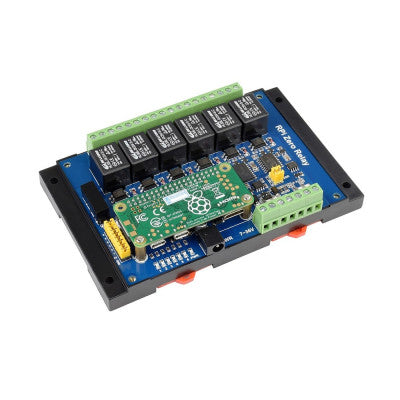 An Waveshare Industrial 6-ch Relay Module for Raspberry Pi Zero, RS485/CAN, Isolated Protections