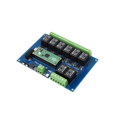 An Waveshare Industrial 8-Channel Relay Module for Raspberry Pi Pico, Multi Protection