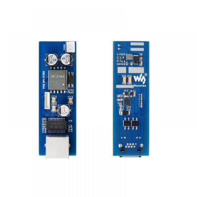 An Waveshare Industrial Gigabit PoE Splitter, Metal Case protection, 5V 2.5A Type-C Out