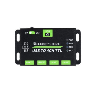 An Waveshare Industrial USB TO 4CH TTL Converter, USB To UART, Multi Protection & Systems Support