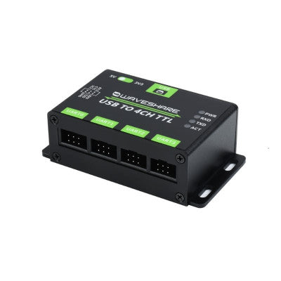 An Waveshare Industrial USB TO 4CH TTL Converter, USB To UART, Multi Protection & Systems Support