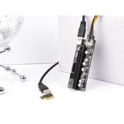 An Waveshare PCIe X1 to PCIe X16 Expander, Using With M.2 to PCIe 4-Ch Expander