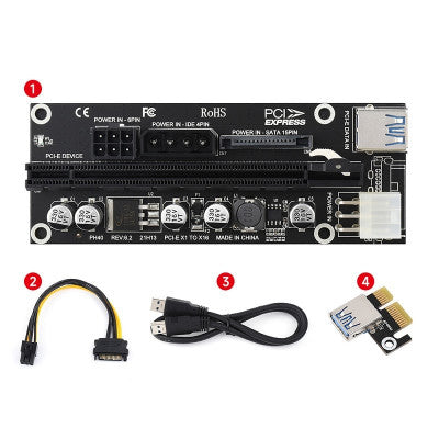 An Waveshare PCIe X1 to PCIe X16 Expander, Using With M.2 to PCIe 4-Ch Expander