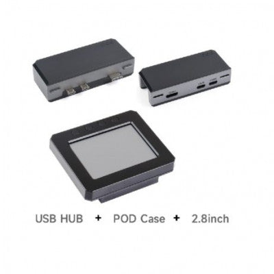 An Waveshare Raspberry Pi Zero POD Kit B (HDMI USB HUB Module + Zero POD Case + 2.8inch LCD Module)