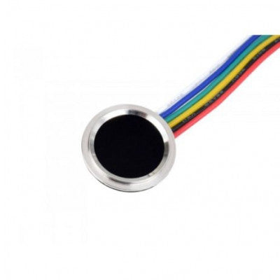 An Waveshare Round-Shaped All-In-One Capacitive Fingerprint Sensor (D), Cortex Processor, 360° Verification