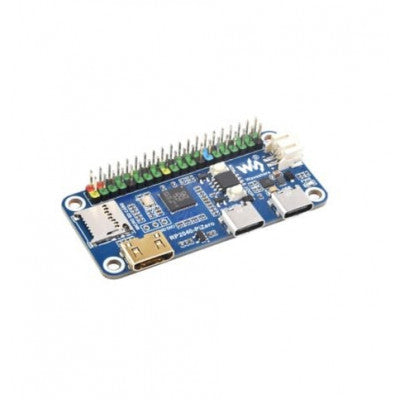 An Waveshare RP2040-PiZero Development Board, Based On The Raspberry Pi RP2040 Dual-core Processor, 264KB SRAM And 16MB Onboard Flash Memory