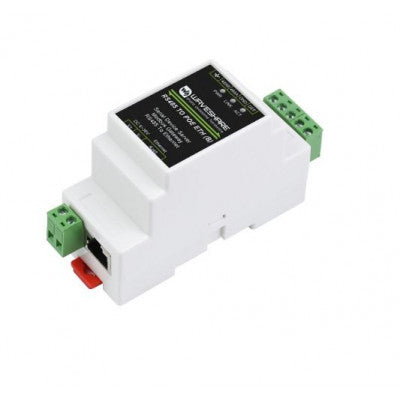 An Waveshare RS485 TO POE ETH (B) Industrial Serial Server, RS485 to RJ45 Ethernet, TCP/IP to Serial – Rail-Mount Support