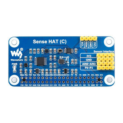 An Waveshare Sense HAT (C) for Raspberry Pi, Onboard Multi Powerful Sensors, Supports External Sensors