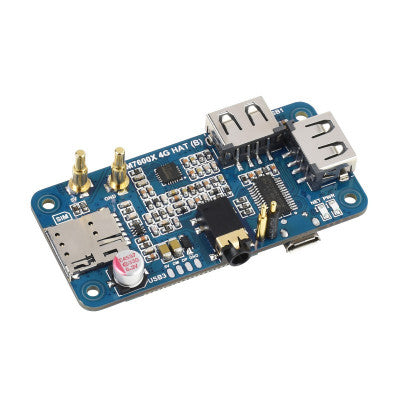 An Waveshare SIM7600G-H 4G HAT (B) for Raspberry Pi, LTE Cat-4 4G / 3G / 2G Support