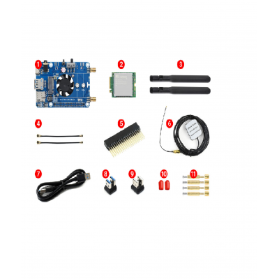 An Waveshare SIM7600G-H M.2 4G HAT for Raspberry Pi, LTE CAT4 High Speed, 4G/3G/2G, GNSS, Global Band