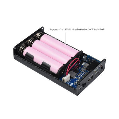 An Waveshare Solar Power Manager (C), Supports 3x18650 Batteries, Multi Protection Circuits